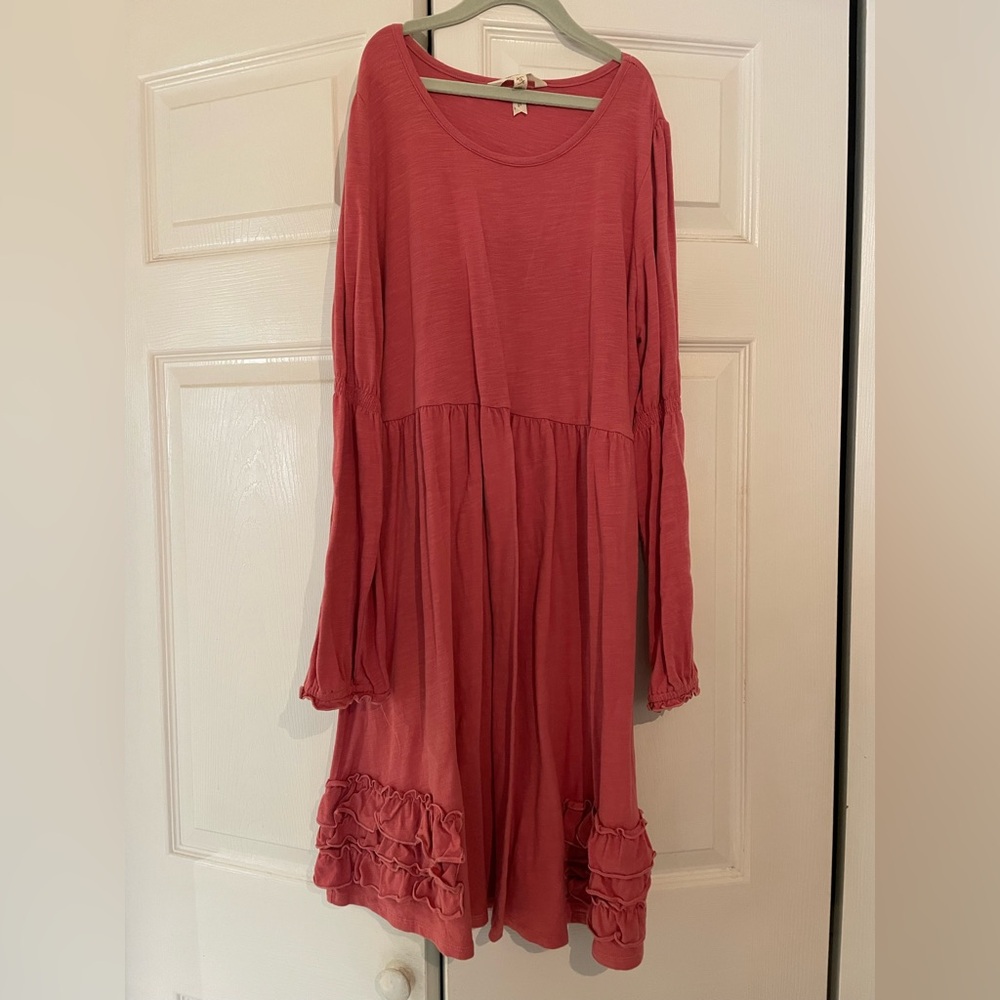 Matilda Jane Wild Rose ruffle lap knit Long Sleeve Dress size 16 EUC